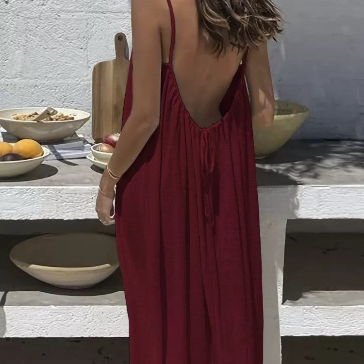 Backless Halter Lounge Dress