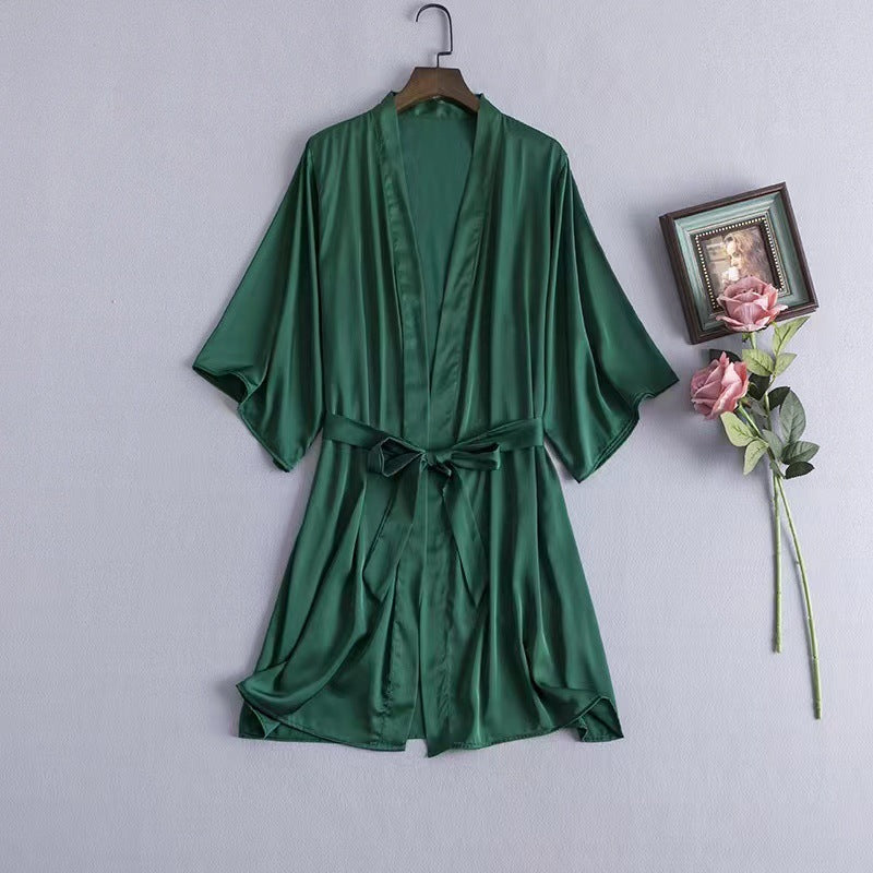 Silky Bridal Morning Gown Robe