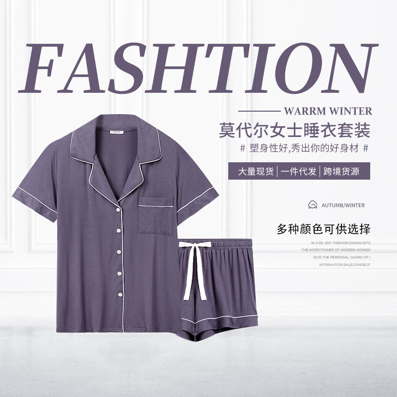 Modal Short-Sleeve Pajama Set