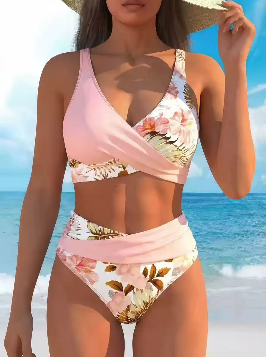 Emily — High-Waist Striped Bikini
