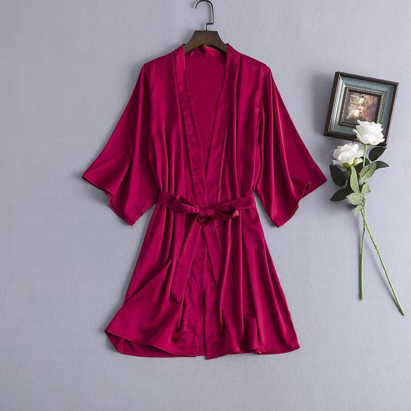 Silky Bridal Morning Gown Robe