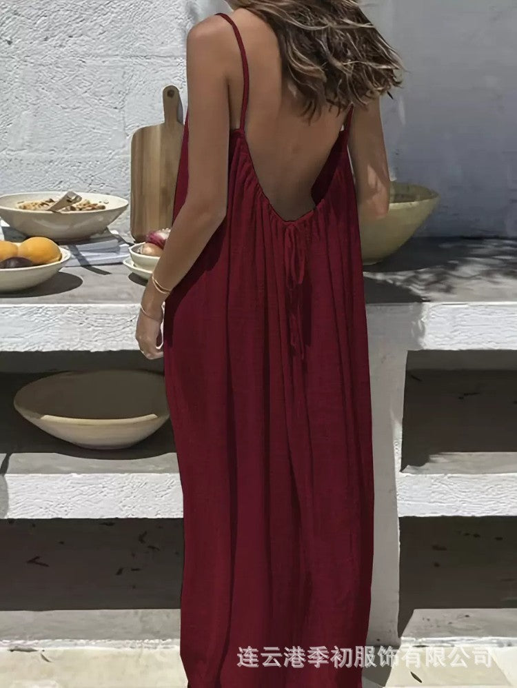 Backless Halter Lounge Dress