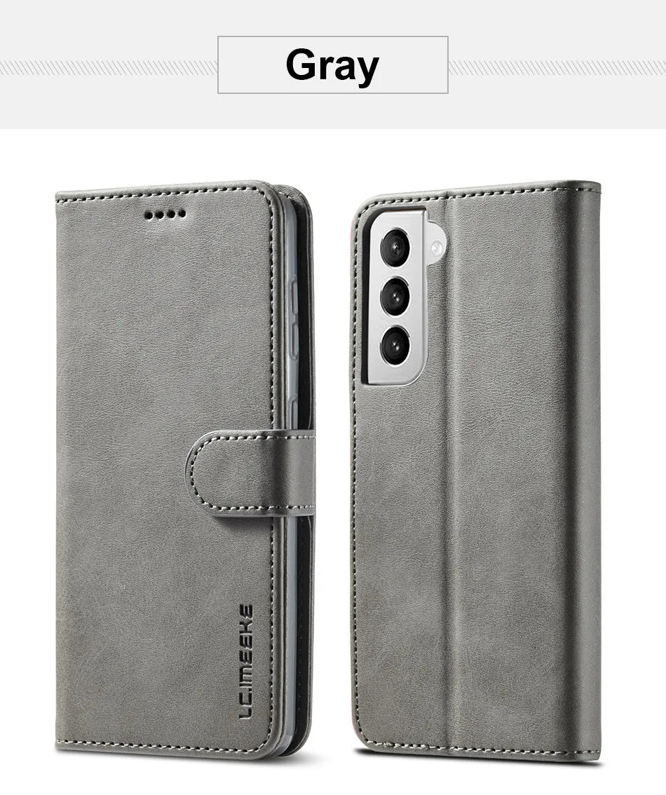 Leather Flip Wallet Case for Samsung Galaxy