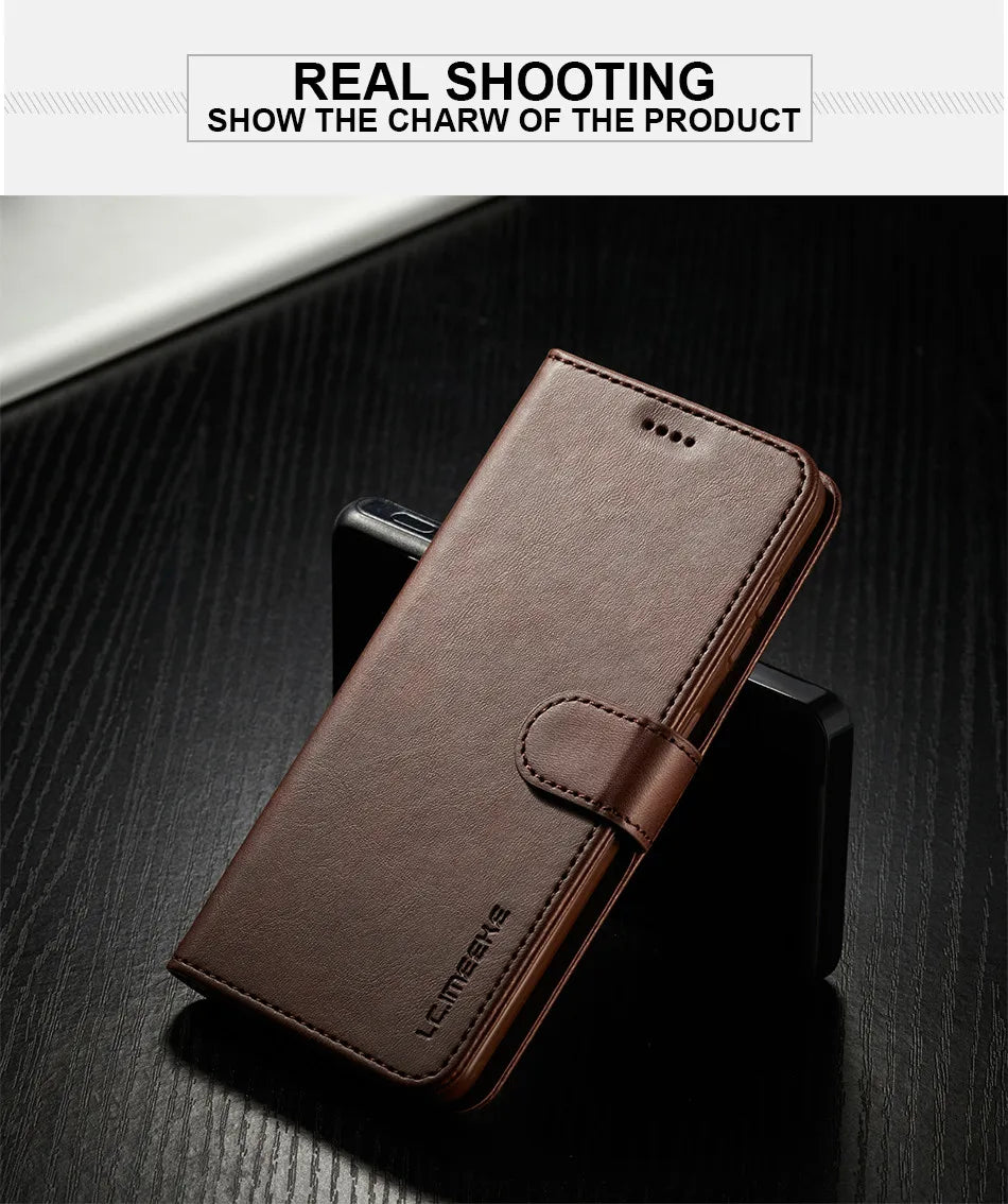 Leather Flip Wallet Case for Samsung Galaxy