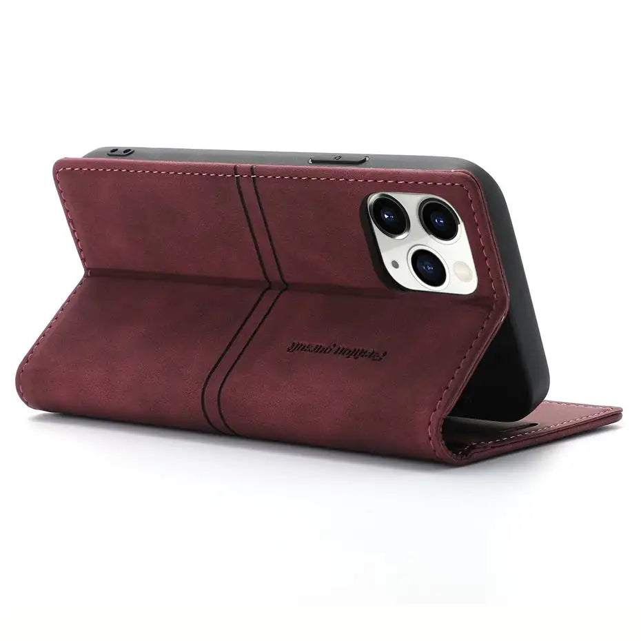Luxury Leather Flip Wallet Case for Google Pixel