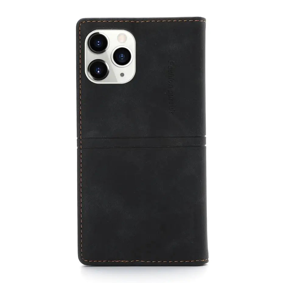 Luxury Leather Flip Wallet Case for Google Pixel