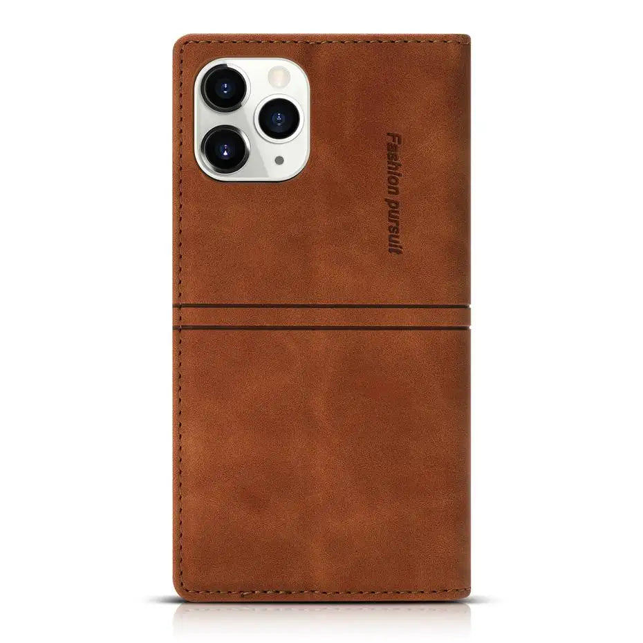 Luxury Leather Flip Wallet Case for Google Pixel