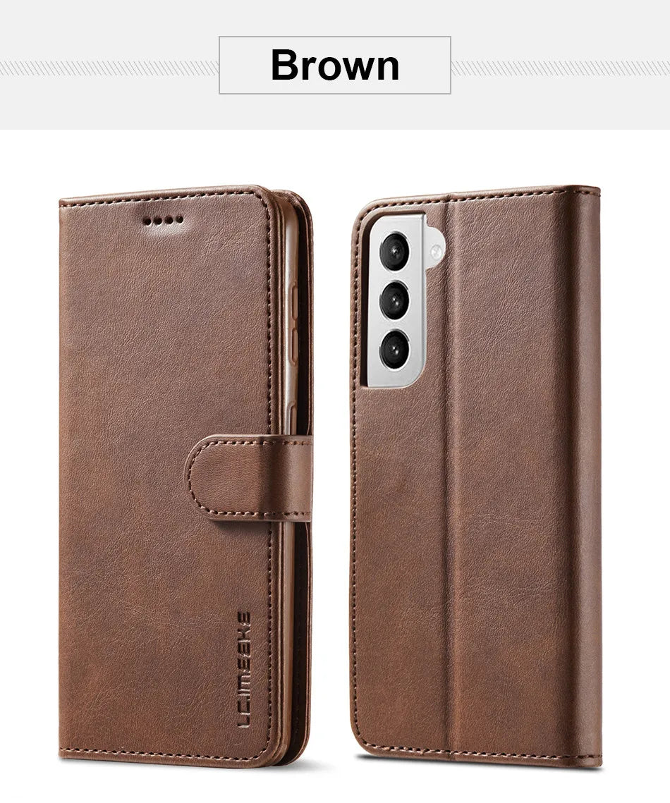 Leather Flip Wallet Case for Samsung Galaxy