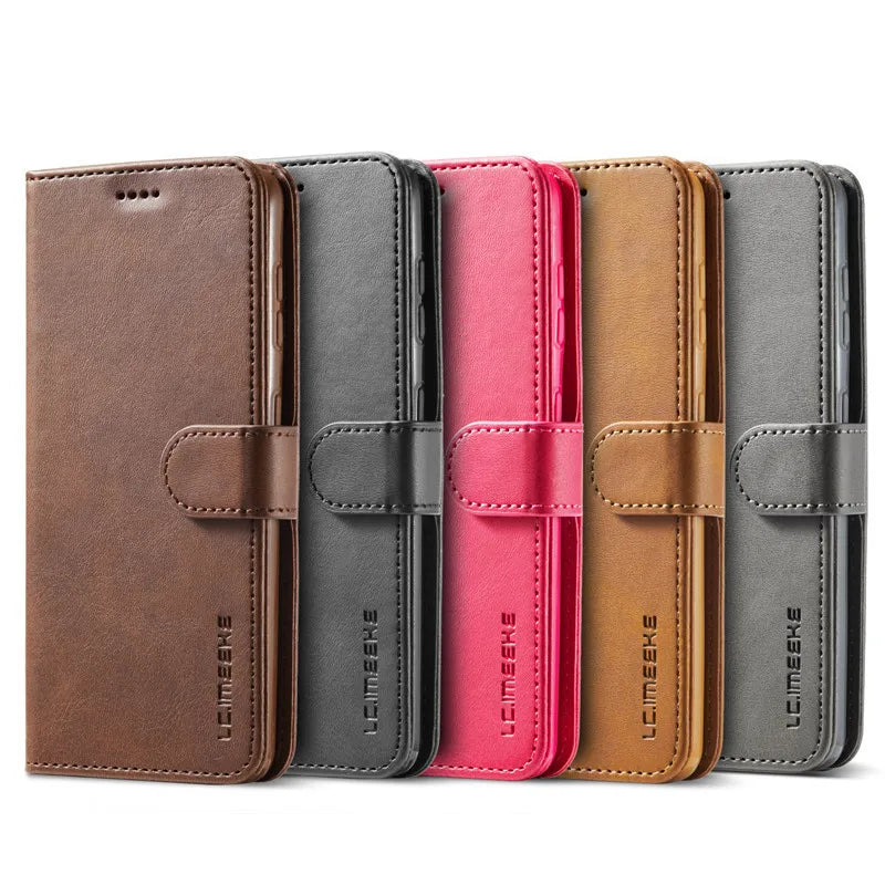 Leather Flip Wallet Case for Samsung Galaxy