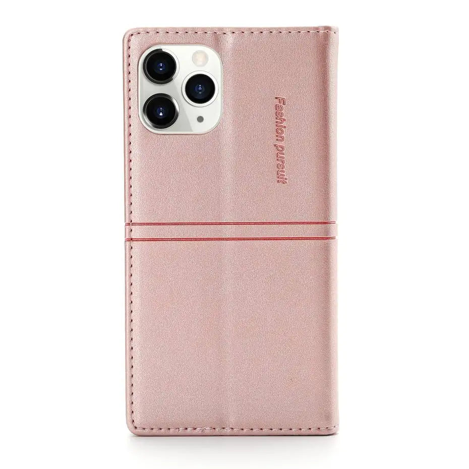 Luxury Leather Flip Wallet Case for Google Pixel