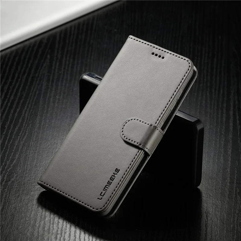Leather Flip Wallet Case for Samsung Galaxy