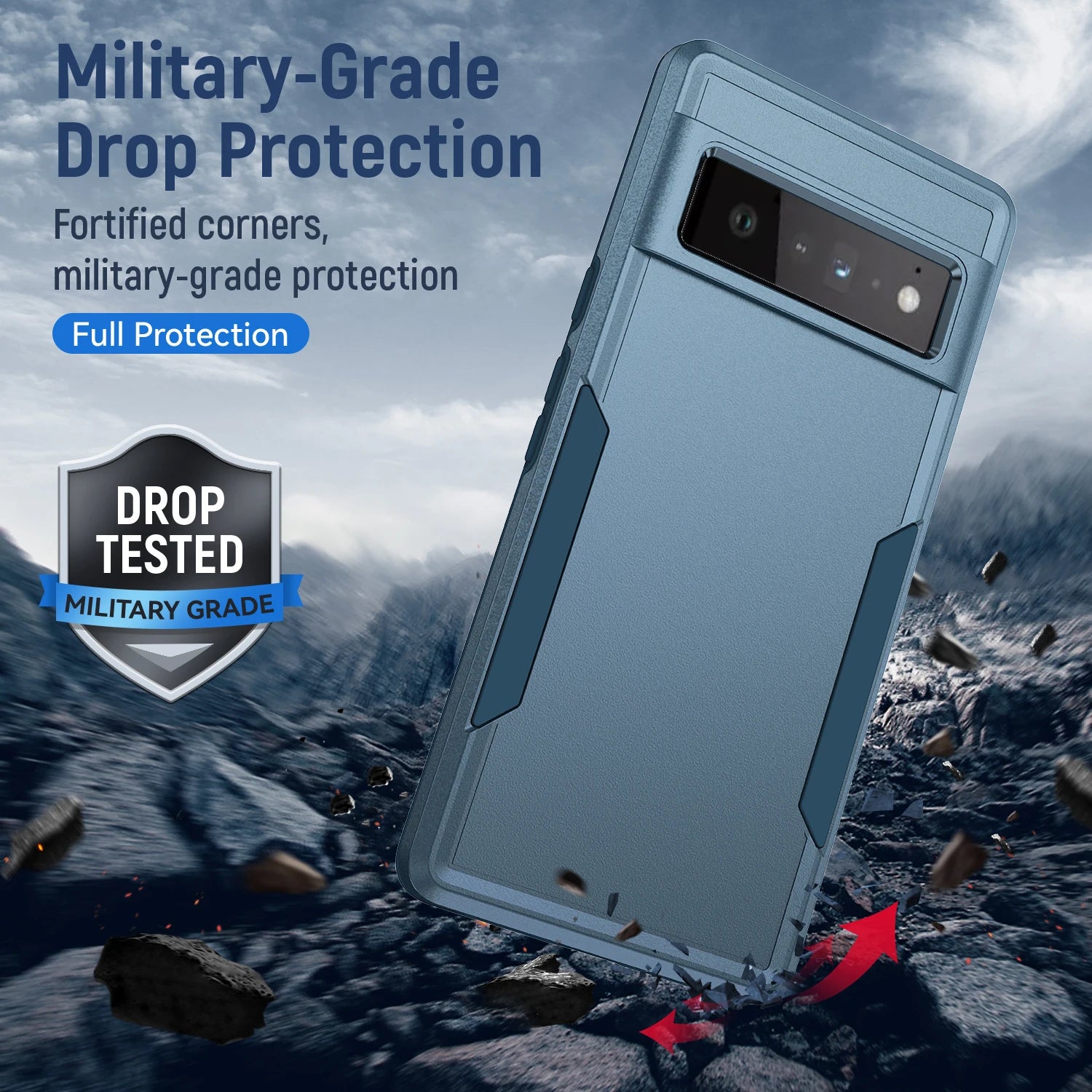 Heavy Duty Rugged Armor Case for Google Pixel 8 / 7 / 6 Series