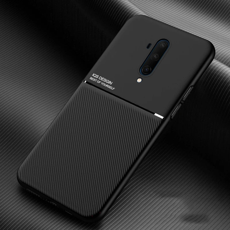 OnePlus Matte Case – Shockproof Cover with Magnetic Metal Plate