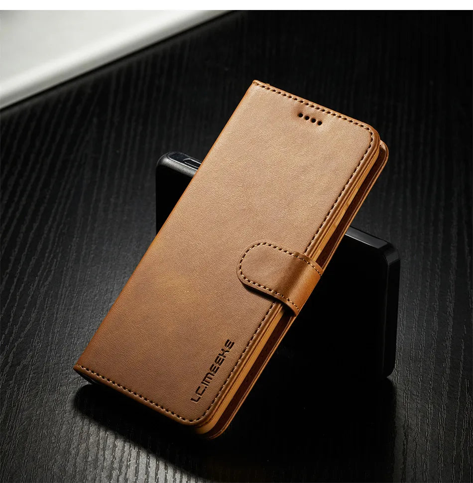 Leather Flip Wallet Case for Samsung Galaxy