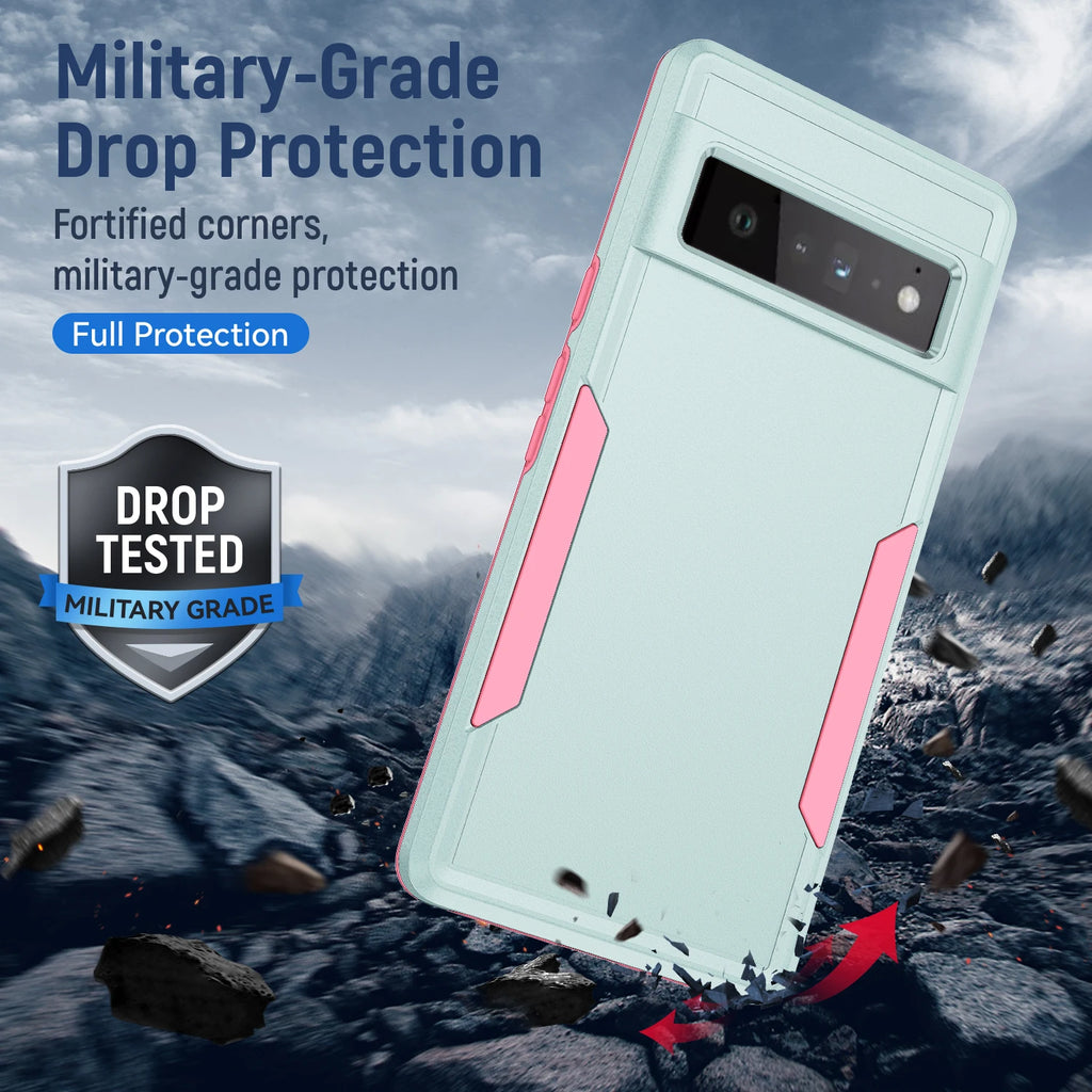 Heavy Duty Rugged Armor Case for Google Pixel 8 / 7 / 6 Series