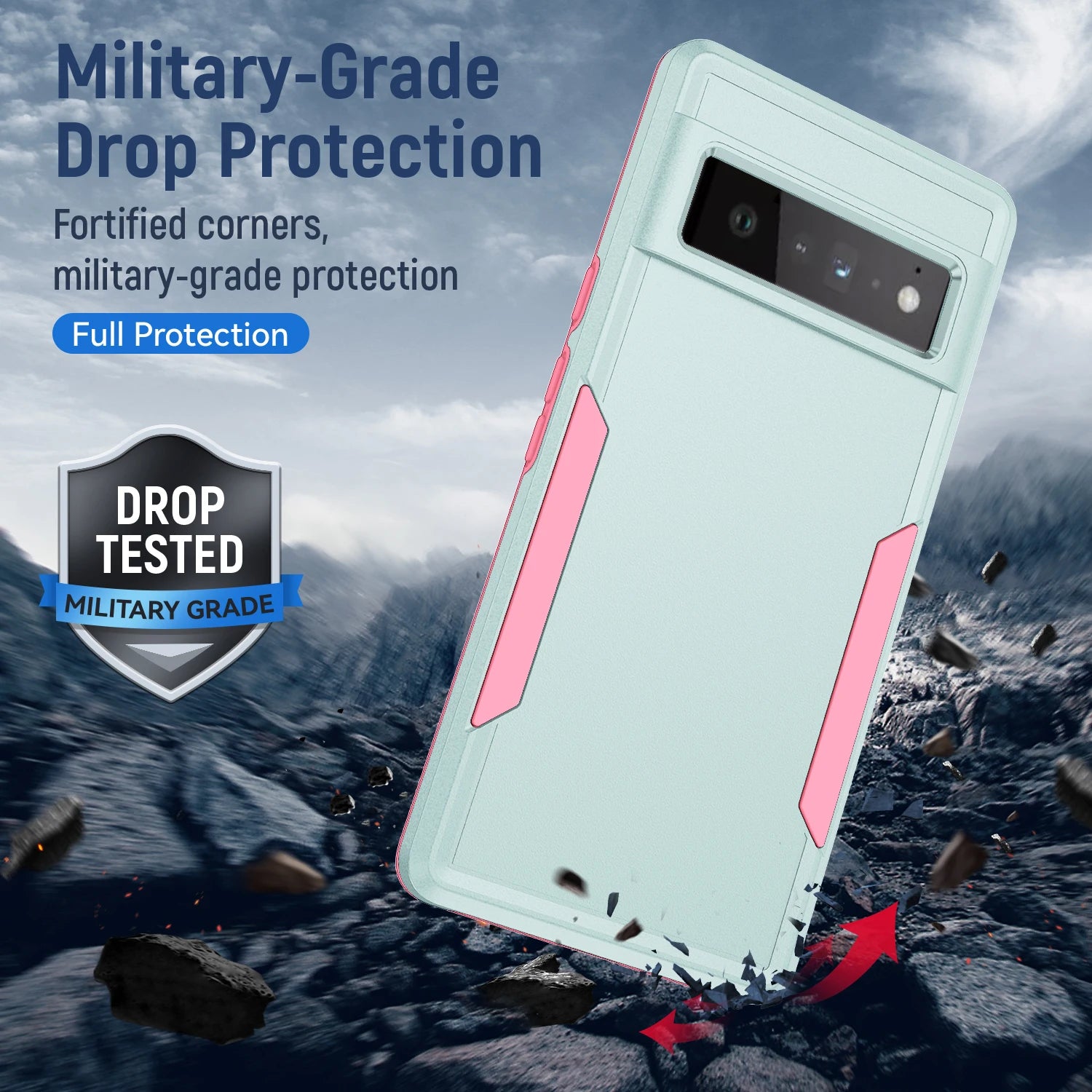 Heavy Duty Rugged Armor Case for Google Pixel 8 / 7 / 6 Series