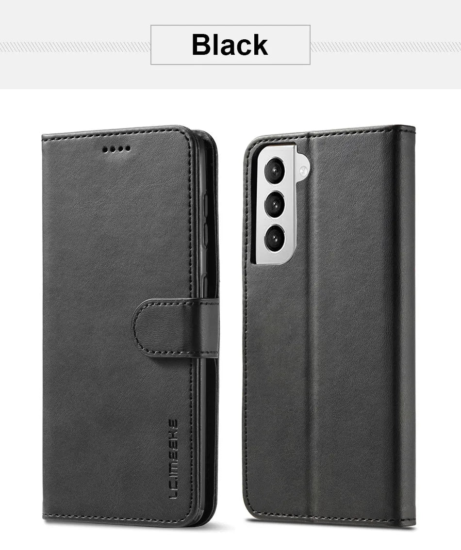 Leather Flip Wallet Case for Samsung Galaxy