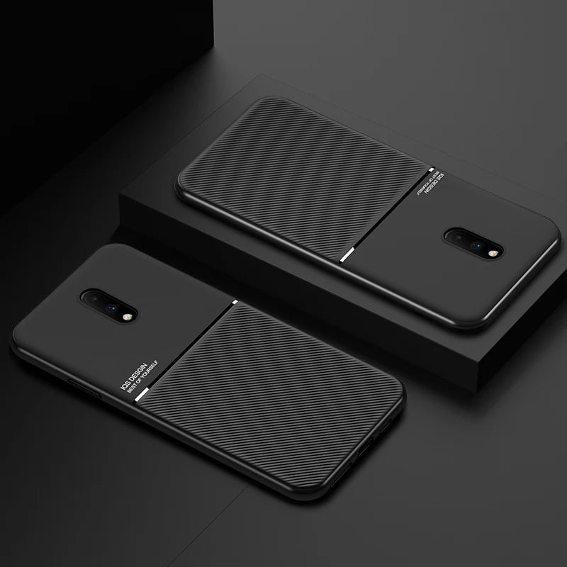OnePlus Matte Case – Shockproof Cover with Magnetic Metal Plate