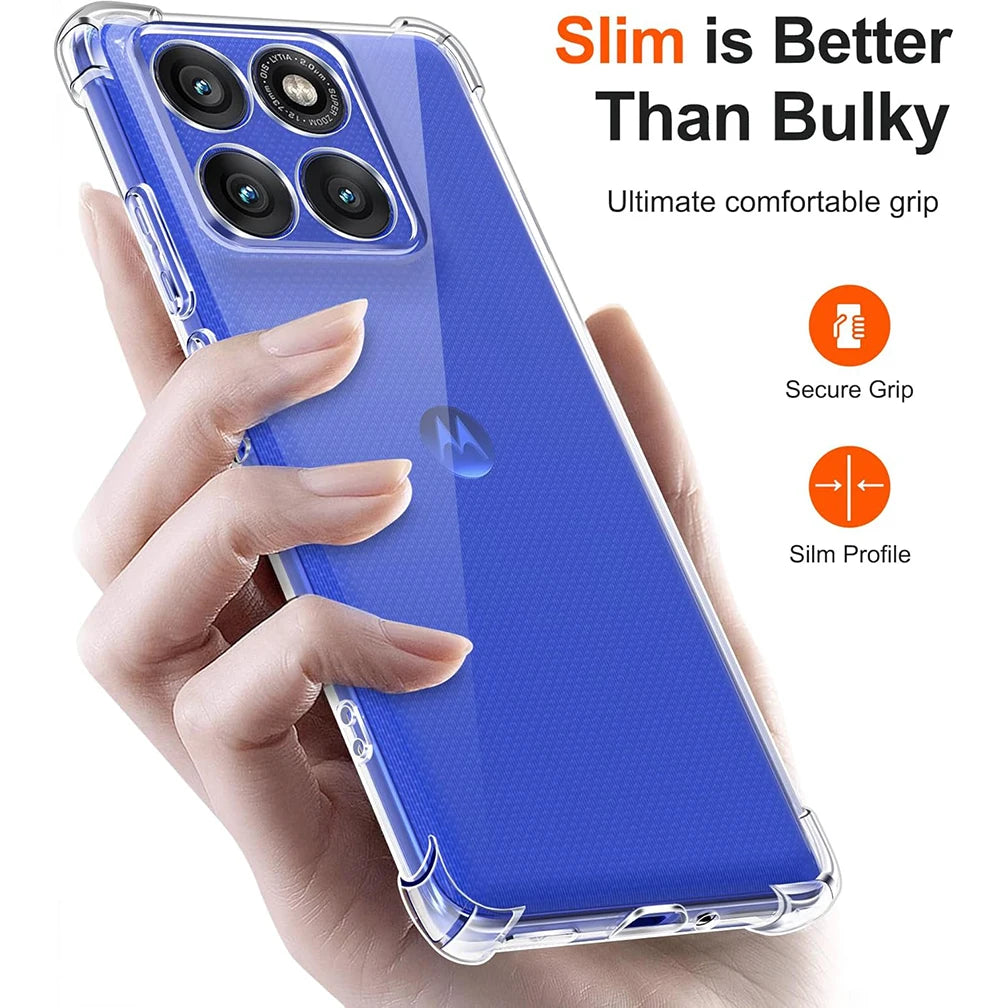 Clear Silicone Case for Motorola — Shockproof Transparent Soft Cover