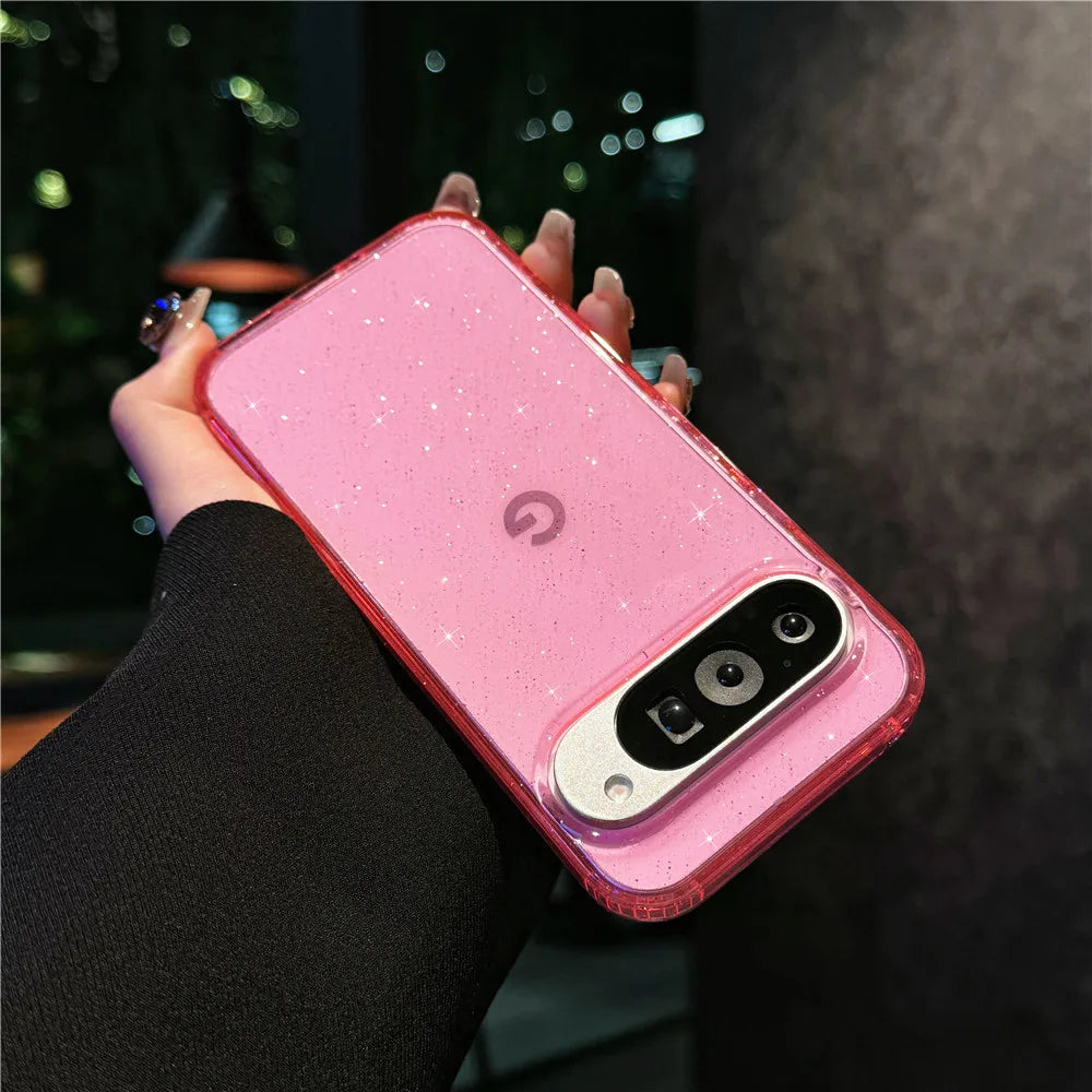 Glitter Clear Case for Google Pixel — Bling Starry Sky Shockproof Cover