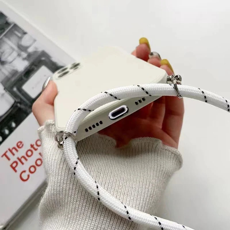 Crossbody Lanyard Silicone Case for Google Pixel 5 / 6 / 6A / 6 Pro / 7 / 7A / 7 Pro / 8 / 8A / 8 Pro / 9 / 9A / 9 Pro / 9 Pro XL / 10 / 10A / 10 Pro / 10 Pro XL