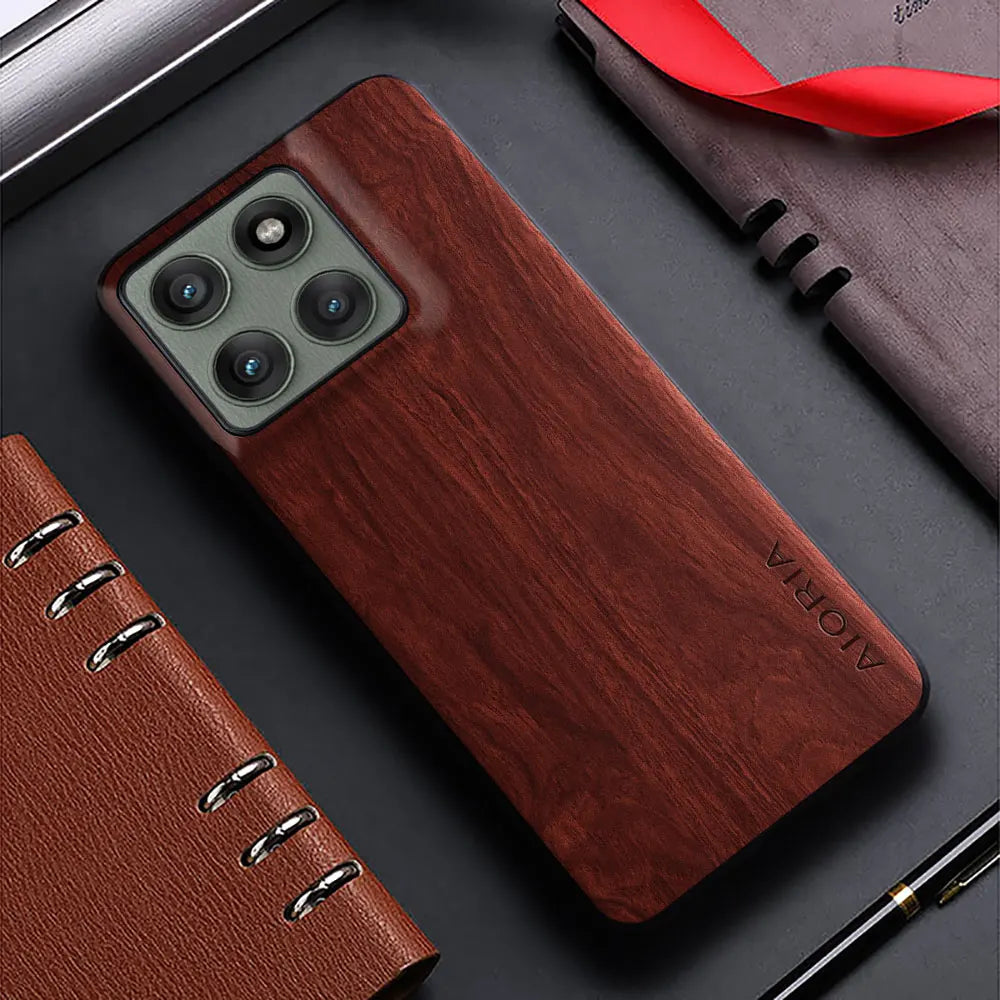 Bamboo Wood Pattern PU Leather Case for Motorola Edge 50 & 60 Series