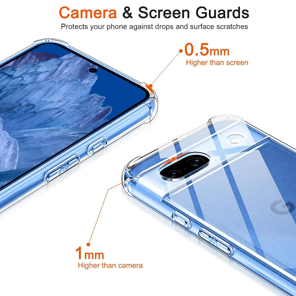 Clear Shockproof Case for Google Pixel 9 / 8 / 7 / 6 Series