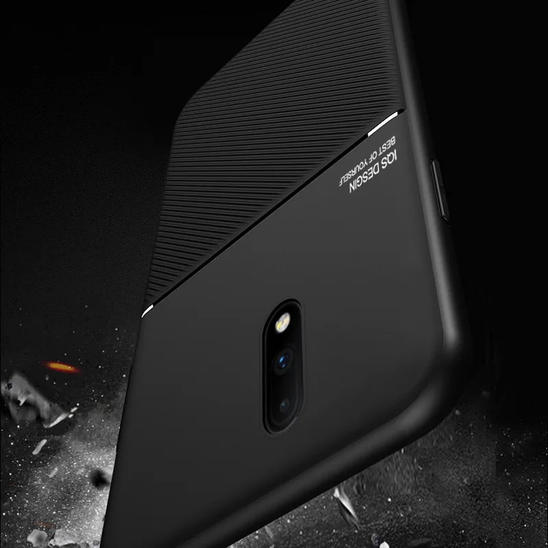 OnePlus Matte Case – Shockproof Cover with Magnetic Metal Plate