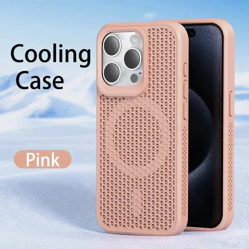 Cooling Heat Dissipation Phone Case for iPhone 17 / 16 / 15 / 14 / 13 / 12 / 11 Series | MagSafe Compatible