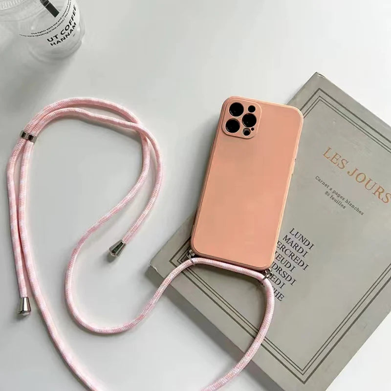 Crossbody Lanyard Silicone Case for Google Pixel 5 / 6 / 6A / 6 Pro / 7 / 7A / 7 Pro / 8 / 8A / 8 Pro / 9 / 9A / 9 Pro / 9 Pro XL / 10 / 10A / 10 Pro / 10 Pro XL