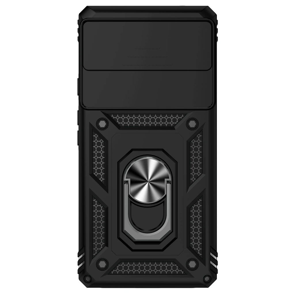 Sliding Window Ring Holder Case for Google Pixel — Camera Lens Protection Shockproof Cover
