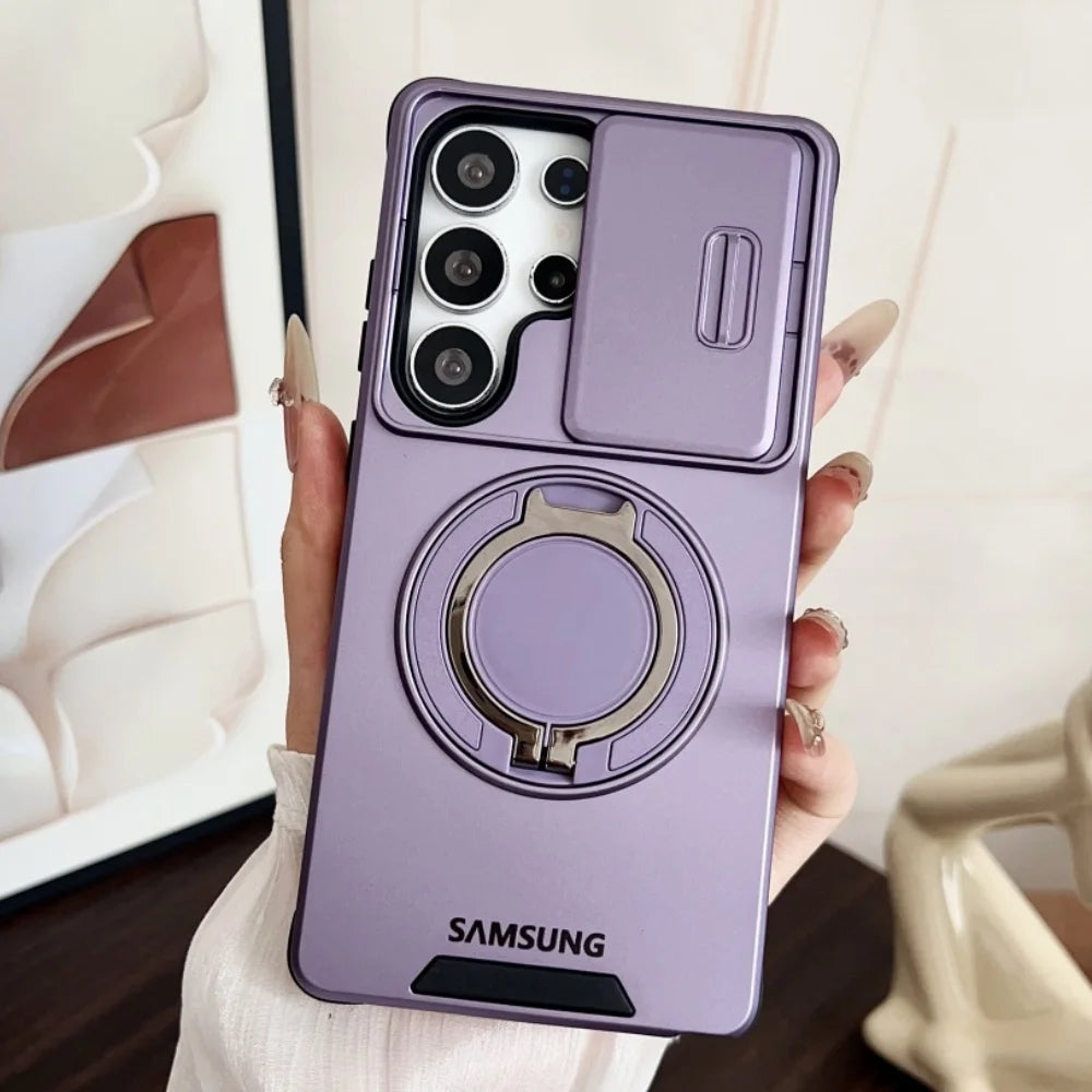 Military Armor Magnetic Stand Case — Samsung Galaxy S & A Series