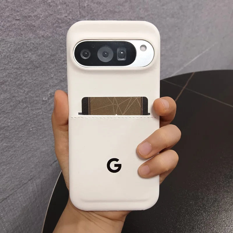 Luxury Sheepskin Leather Wallet Case for Google Pixel with Card Pocket