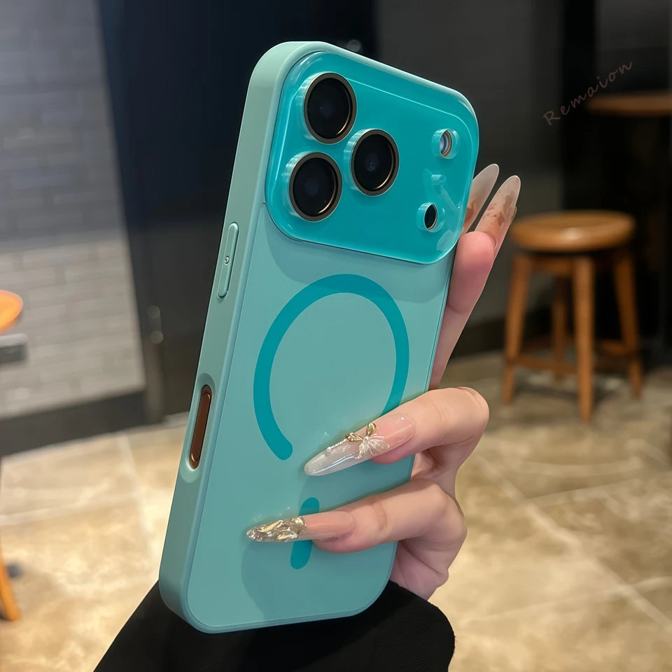 Magnetic MagSafe Phone Case for iPhone 12 13 14 15 16 17 / Pro / Pro Max / Air — Matte Shockproof Silicone Cover