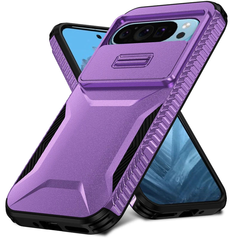 Shockproof Slide Camera Lens Case for Google Pixel 7–9 Pro XL