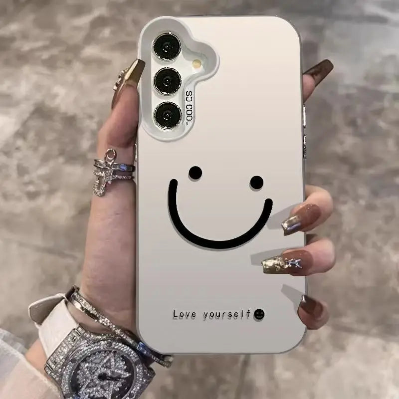 Samsung Galaxy Case – Silver Smile Cheeks