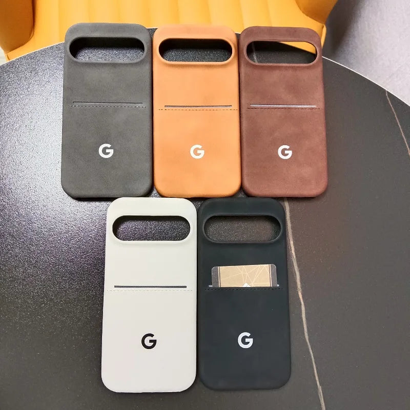 Luxury Sheepskin Leather Wallet Case for Google Pixel with Card Pocket