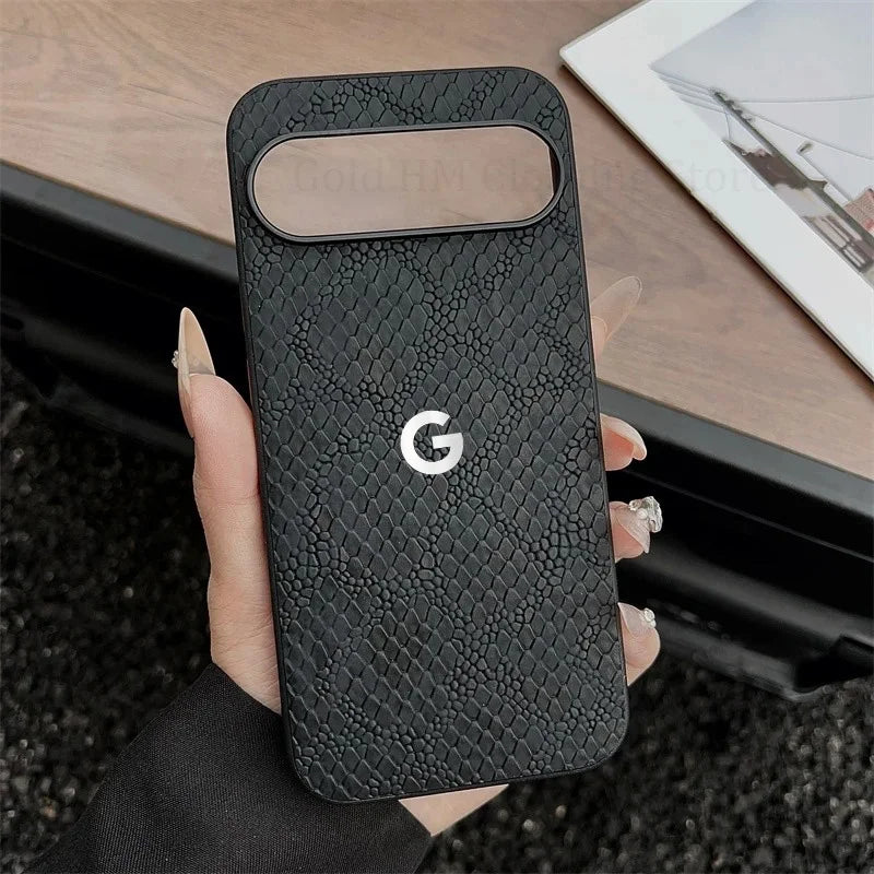 Snake Leather Texture Case for Google Pixel — Soft TPU Shockproof Cover