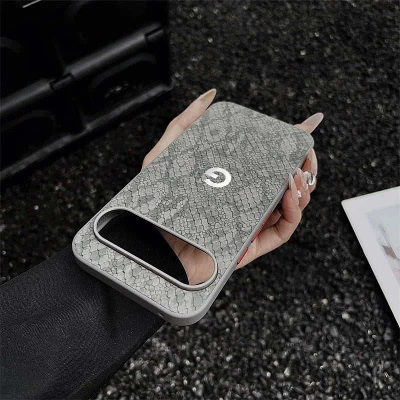 Snake Leather Texture Case for Google Pixel — Soft TPU Shockproof Cover