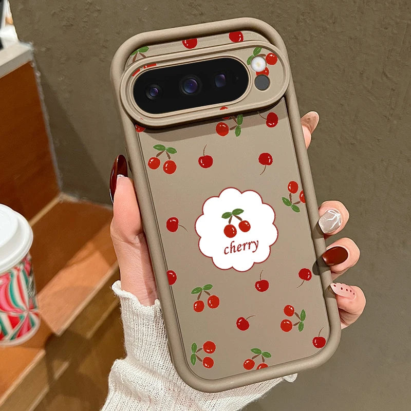 Cherry Print Soft TPU Case for Google Pixel — Shockproof Silicone Cover