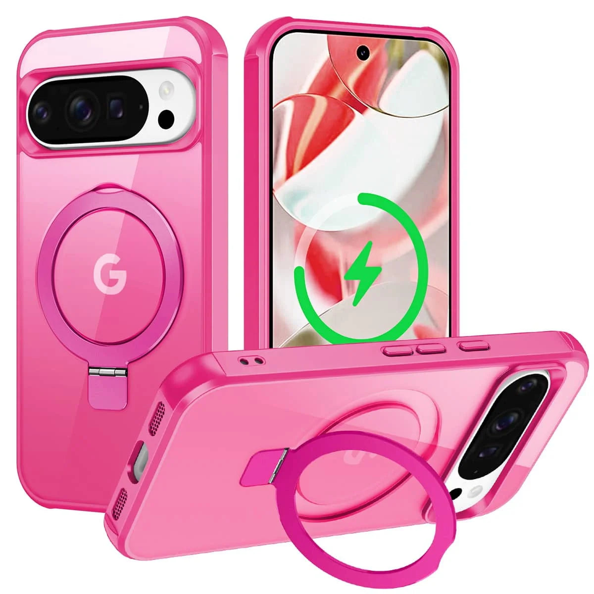 Magnetic Ring Stand Case for Google Pixel — Shockproof Drop Protection Cover