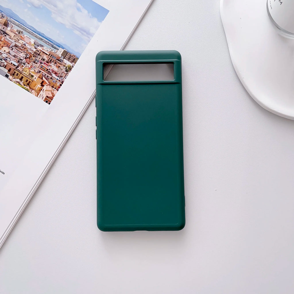 Soft Silicone Case for Google Pixel — Solid Color Matte Slim Cover