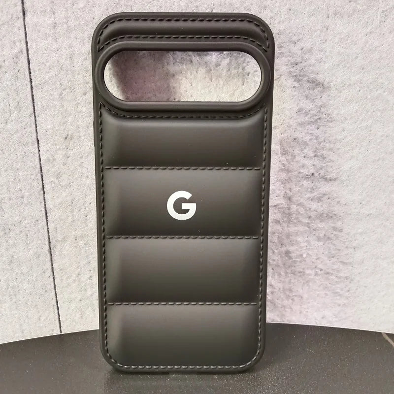 Liquid Silicone Down Jacket Case with Kickstand for Google Pixel
