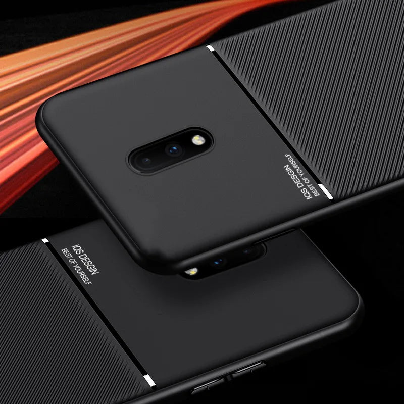 OnePlus Matte Case – Shockproof Cover with Magnetic Metal Plate