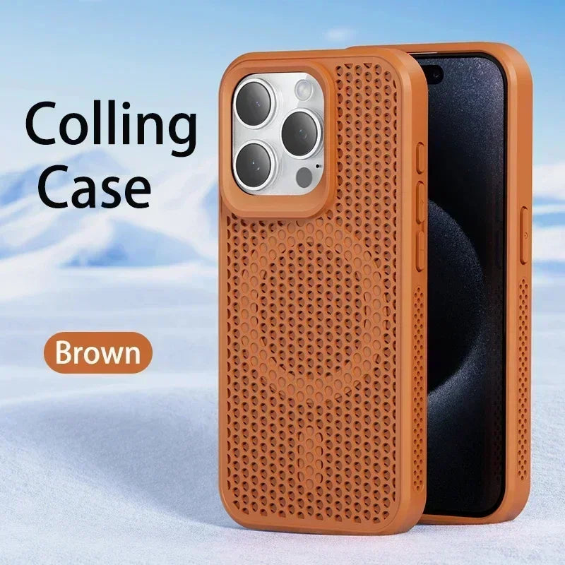 Cooling Heat Dissipation Phone Case for iPhone 17 / 16 / 15 / 14 / 13 / 12 / 11 Series | MagSafe Compatible