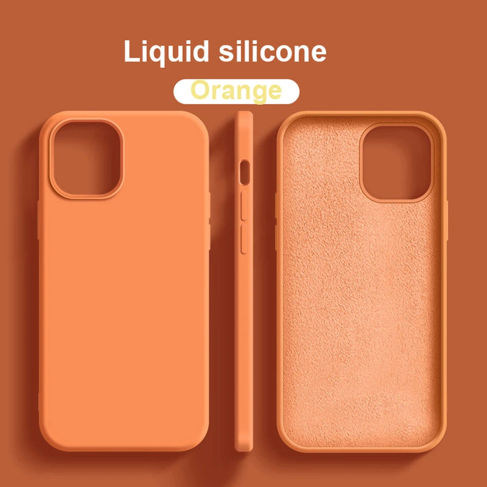 Luxury Liquid Silicone Case for iPhone 17 / 16 / 15 / 14 / 13 / 12 / 11 / X / XR / 8 / 7 Series – Shockproof Full Coverage