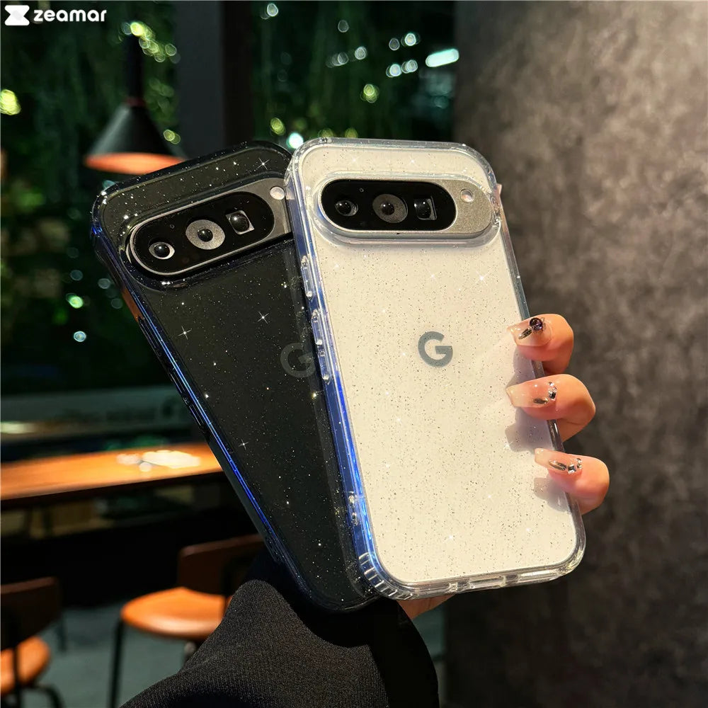 Glitter Clear Case for Google Pixel — Bling Starry Sky Shockproof Cover