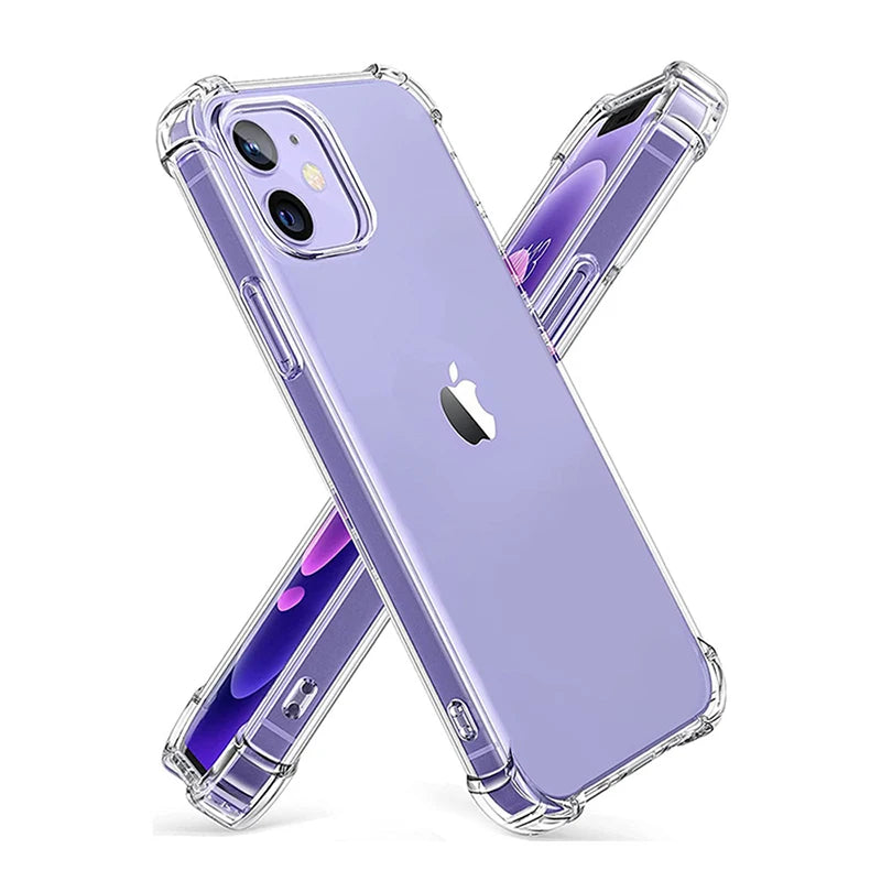 iPhone Clear Silicone Case – Shockproof Transparent Cover