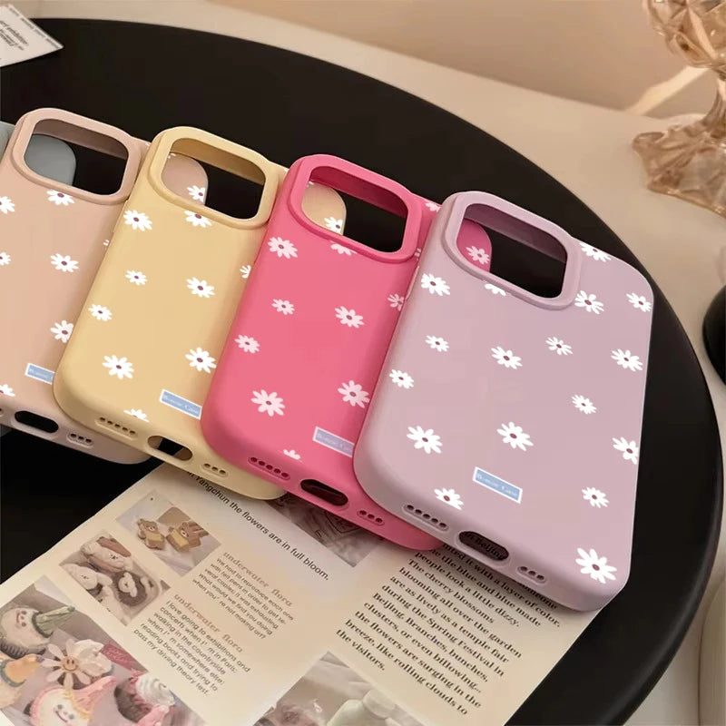 Daisy Floral Silicone iPhone Case