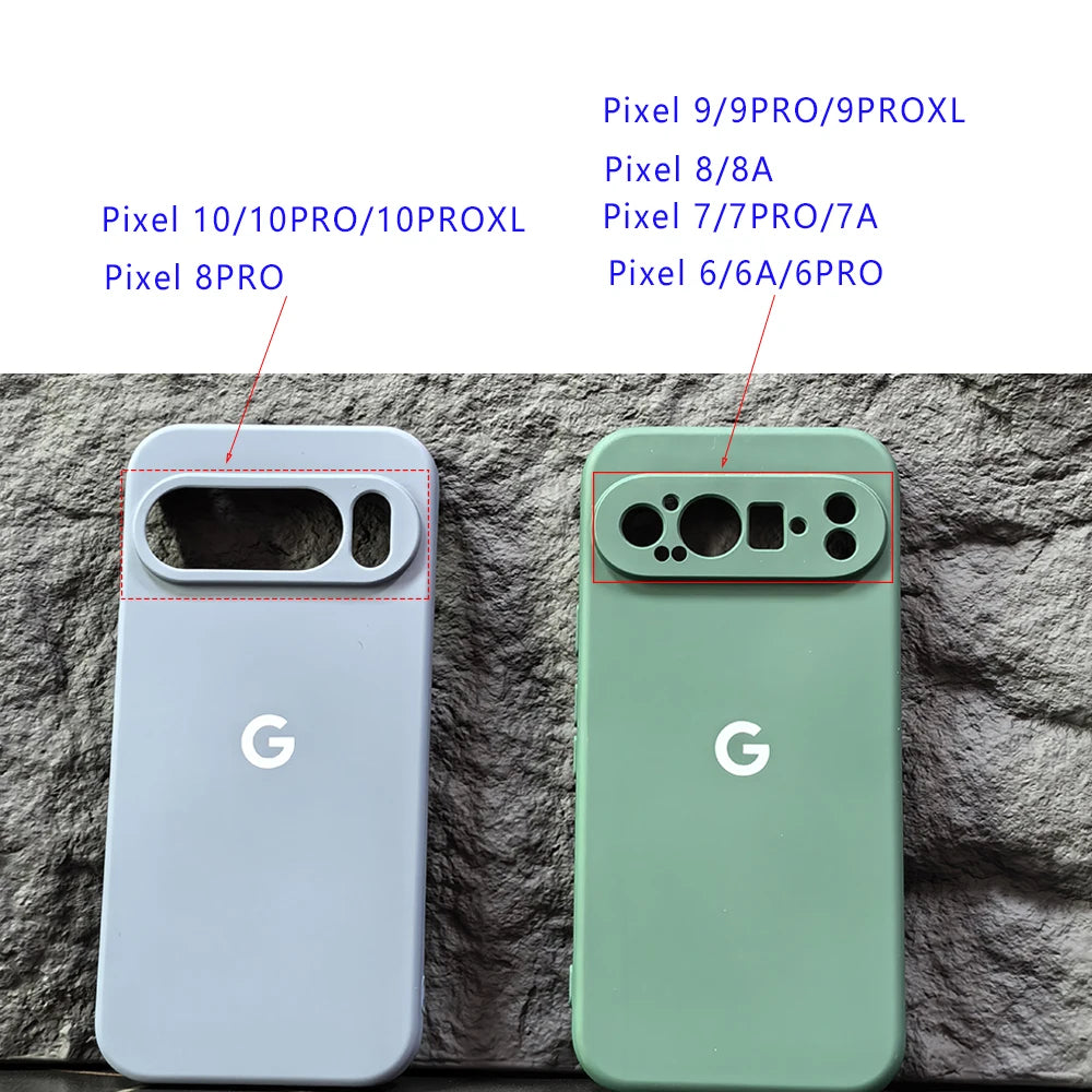 Silky Silicone Soft-Touch Case for Google Pixel 6–10 Series